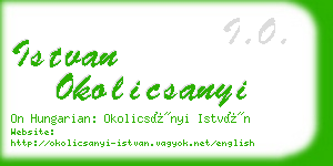 istvan okolicsanyi business card